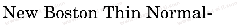 New Boston Thin Normal字体转换